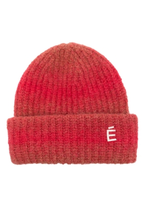 Études Studio logo-patch beanie hat - Red