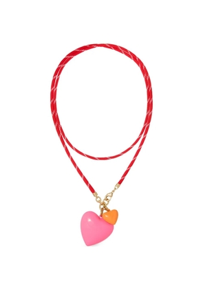 Roxanne Assoulin Happy Cord heart-pendant necklace - Pink