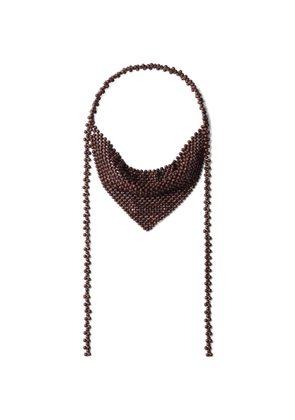 LEMAIRE beaded bandana-style necklace - Brown