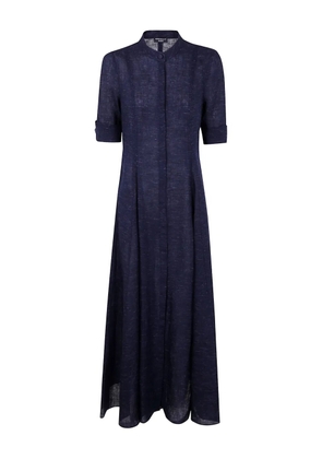 Emporio Armani linen midi dress - Blue