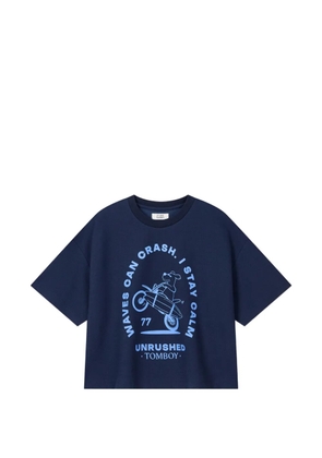 TOMBOY graphic-print back-flap T-shirt - Blue