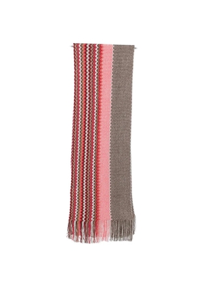 Missoni zigzag-pattern fringed scarf - Pink