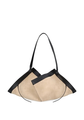 Yuzefi Wonton suede shoulder bag - Neutrals