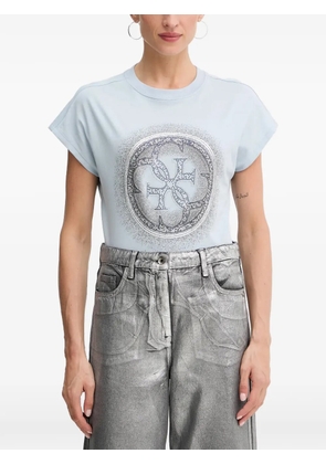 GUESS USA 4G embellished short-sleeve T-shirt - Blue