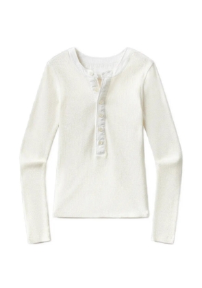 Citizens of Humanity Drea waffle-textured henley top - White
