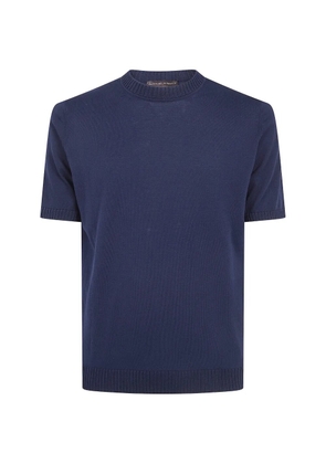 Filippo De Laurentiis fine-knit t-shirt - Blue