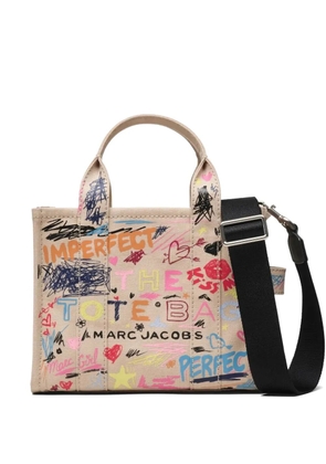 Marc Jacobs small The Punk Scribble canvas tote bag - Neutrals