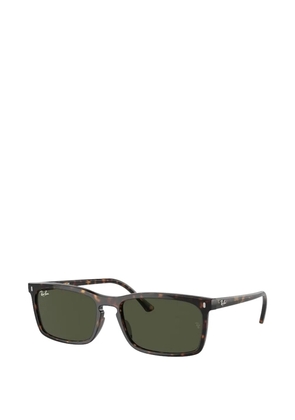 Ray-Ban tortoiseshell-effect rectangle-frame sunglasses - Brown