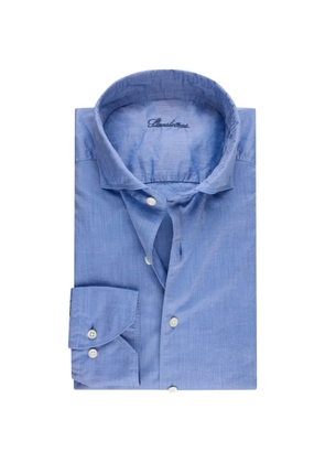 Stenströms cut-away collar poplin shirt - Blue