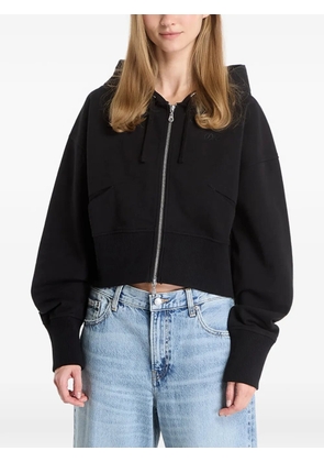 dime cropped zip-up hoodie - Black