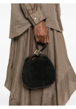 Semicouture mini Baily suede tote bag - Black