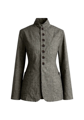 Aleksandr Manamïs striped linen jacket - Grey