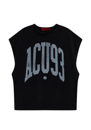 ACUPUNCTURE 1993 Touch Down logo-print sleeveless T-shirt - Black