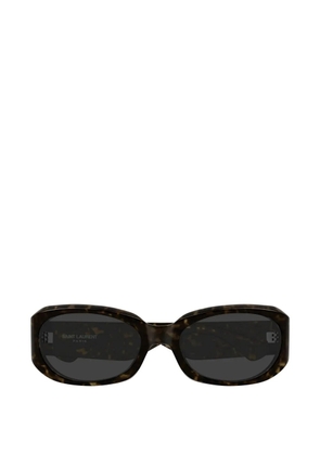 Saint Laurent rectangle-frame sunglasses - Brown