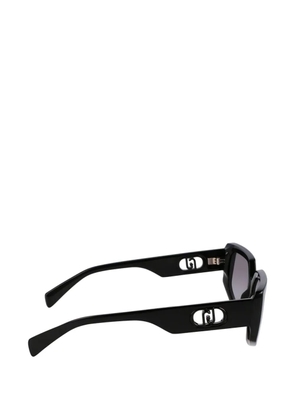 LIU JO logo-plaque geometric-frame sunglasses - Black