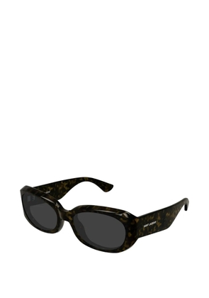 Saint Laurent rectangle-frame sunglasses - Brown