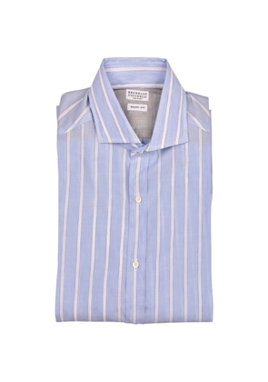 Brunello Cucinelli striped shirt - Blue