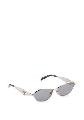 Prada Eyewear irregular metal frame with logo sunglasses - Silver
