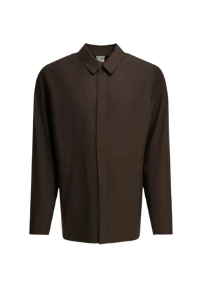 Houdini Sportswear ripstop logo-embroidered coat - Brown