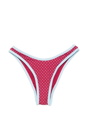 Frankies Bikinis polka-dot pattern bikini bottoms - Red