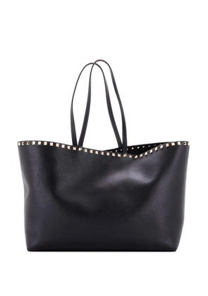 Valentino Garavani Pre-Owned Rockstud Shopper Leather Large tote bag - Black