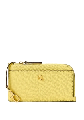 Lauren Ralph Lauren cross-grain leather cardholder - Yellow