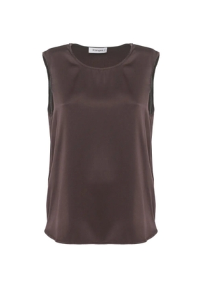 Kangra sleeveless scoop-neck top - Brown