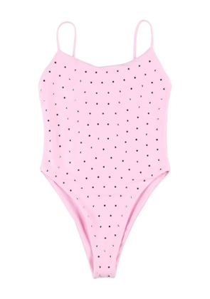 Swim By Di crystal-embellished swimsuit - Pink