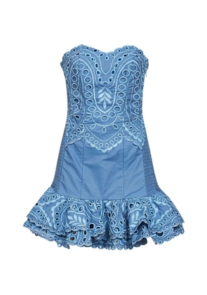 Charo Ruiz Ibiza Salty broderie-anglaise mini dress - Blue