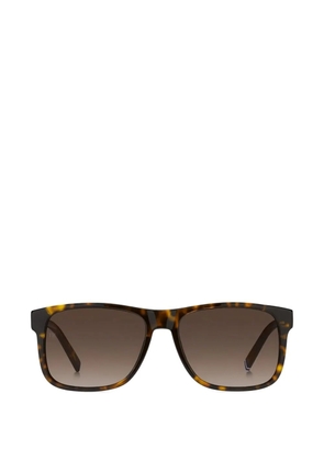 Tommy Hilfiger tortoiseshell-effect rectangle-frame sunglasses - Brown