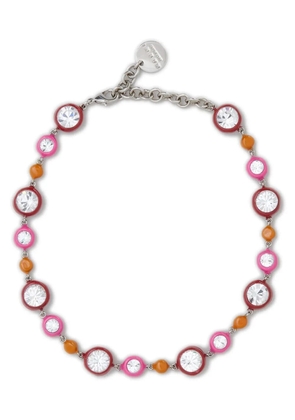 Marni rhinestone-embellished beaded necklace - Silver