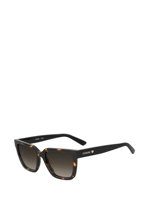 Love Moschino tortoiseshell-effect square-frame sunglasses - Brown