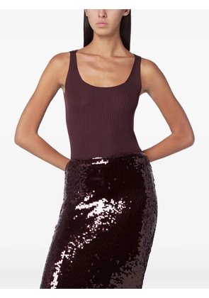 Roberto Collina Canotta ribbed top - Brown