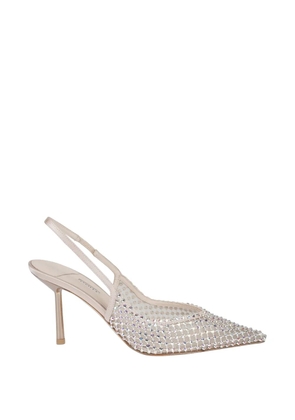 Le Silla Gilda crystal-embellished mesh pumps - Neutrals