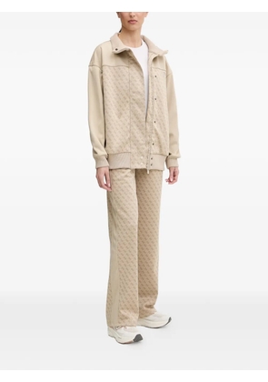 GUESS USA monogram-print panelled jacket - Neutrals