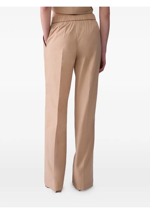 LIU JO pleated button-detail trousers - Neutrals