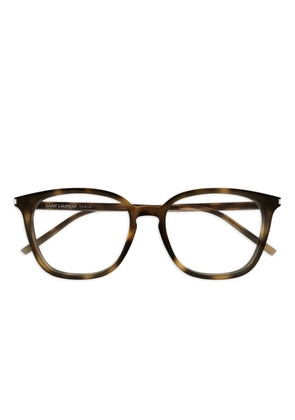 Saint Laurent Eyewear tortoiseshell-effect glasses - Brown