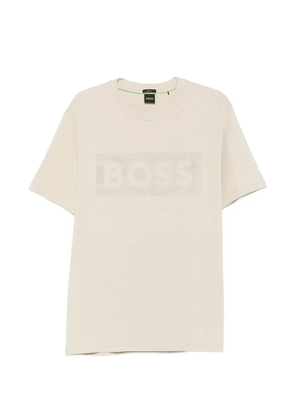 BOSS logo-print short-sleeve T-shirt - Neutrals