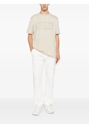 BOSS logo-print short-sleeve T-shirt - Neutrals