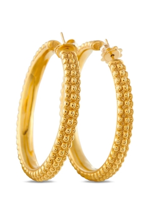 Roberto Coin Pre-Owned textured 18K yellow gold hoop earrings