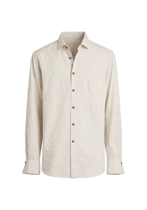 Ziggy Chen chest-pocket button-up shirt - Neutrals