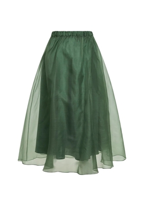 Weekend Max Mara pleated layered midi skirt - Green