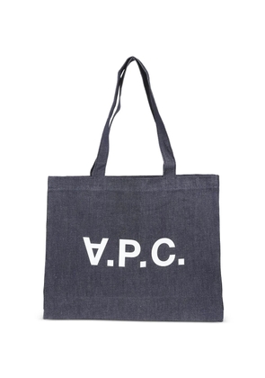 A.P.C. Daniela logo-print denim tote bag - Blue