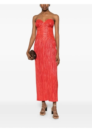 Cult Gaia Ashika pleated strapless dress - Red