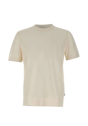 BOSS crew-neck silk T-shirt - Neutrals