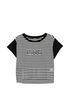 LIU JO striped T-shirt - Black