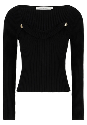 SIMONA CORSELLINI wide-neck top - Black