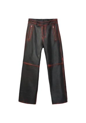 CamperLab zip leather trousers - Black