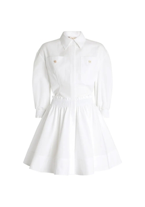 Genny pocket shirred dress - White