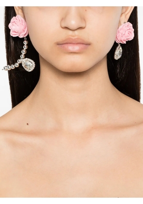Magda Butrym floral-detail crystal-embellished earrings - Silver